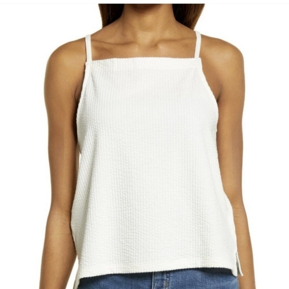 Madewell Tops - Madewell Seersucker Apron Tank Top